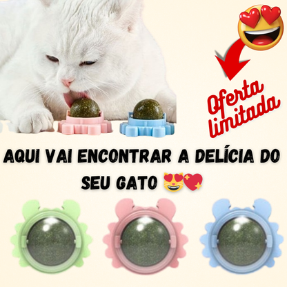 Bola de erva-dos-gatos rotativa