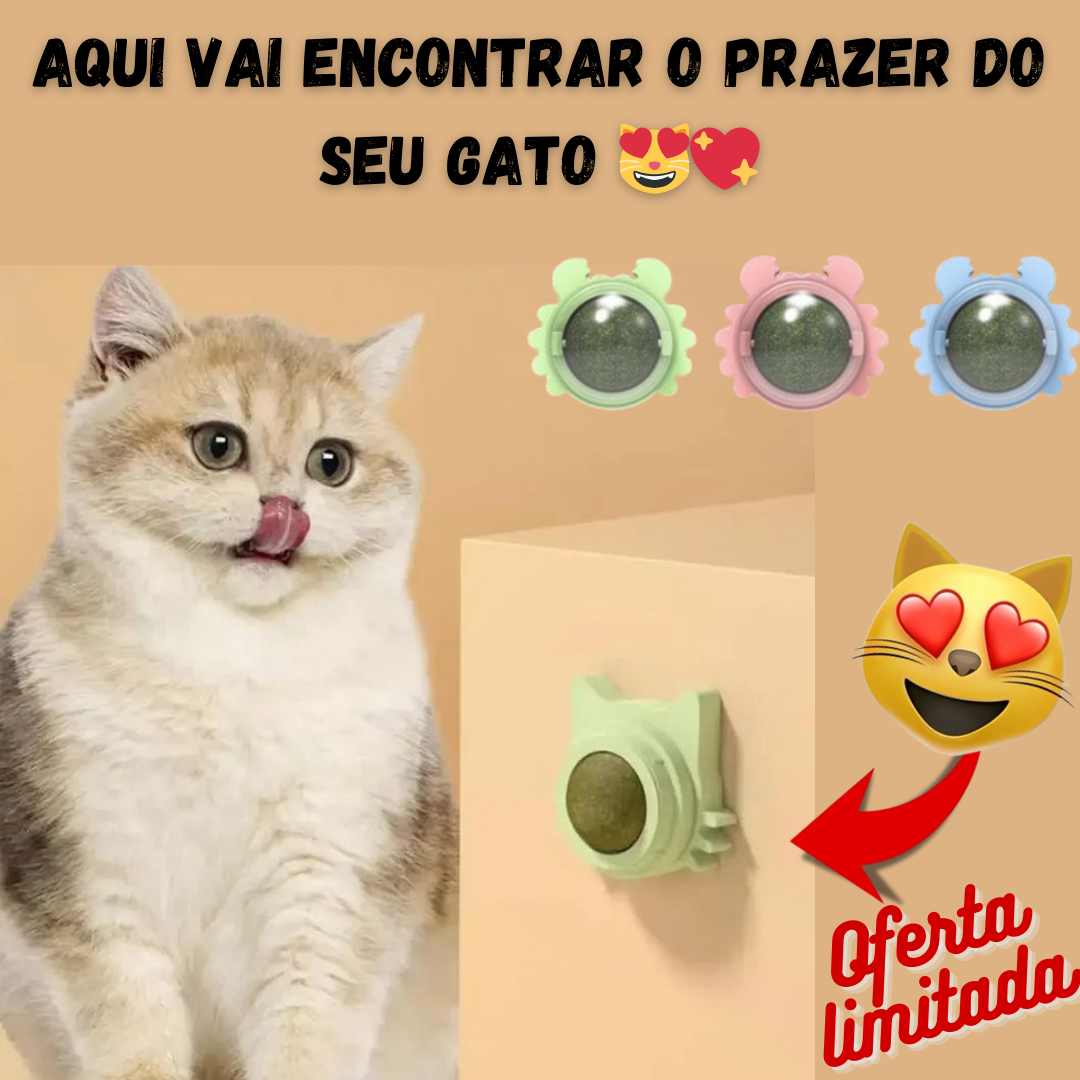 Bola de erva-dos-gatos rotativa